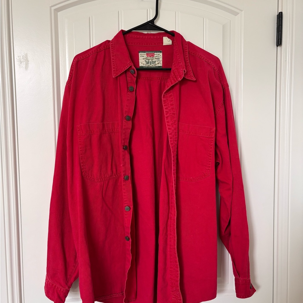 Levi's Bold Red Long Sleeve Shirt